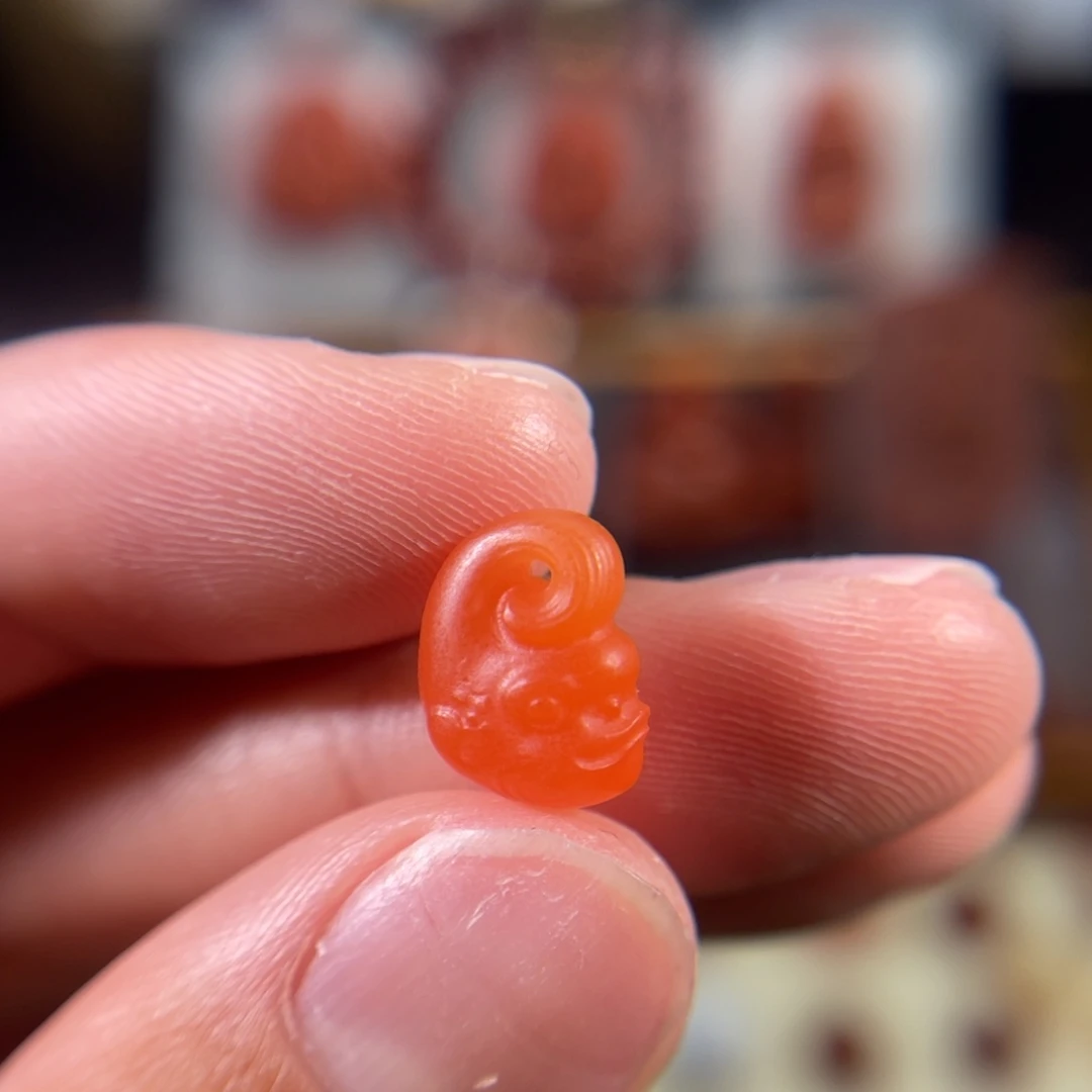 南红玛瑙未镶嵌龙鱼侧挂10.9*8.6不退不换