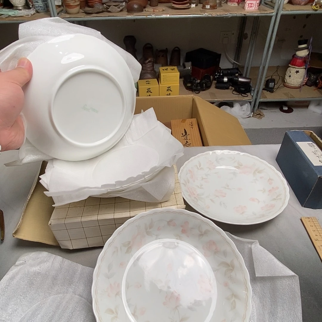 盘子五只默认微瑕不退不换看好在拍