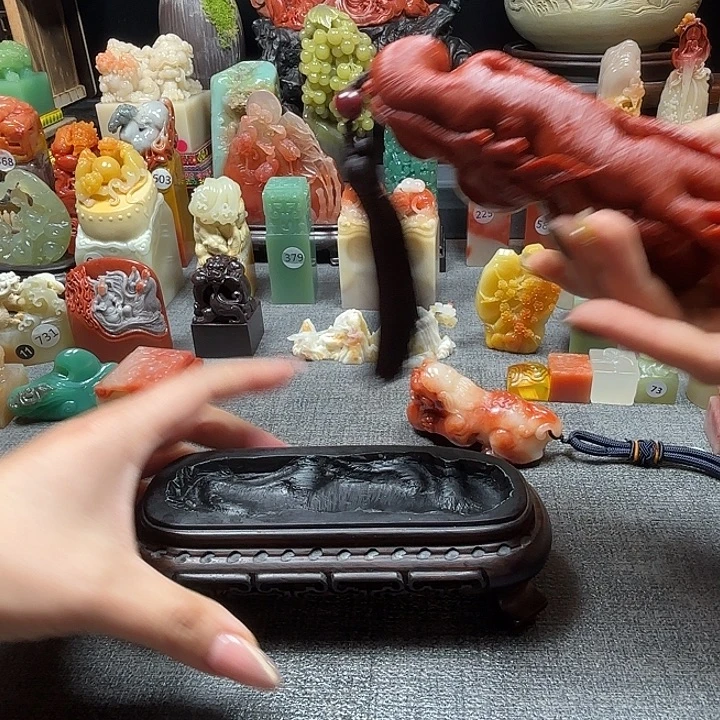 韩***汐印石昌化石寿山石印章6