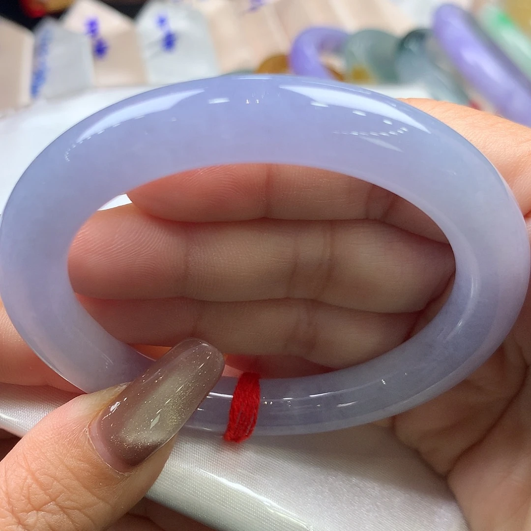 翡翠未镶嵌手镯54.7圆条