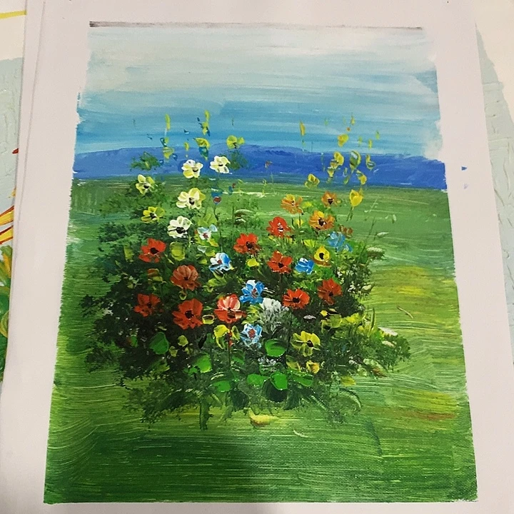 油画30*40手绘好好活着