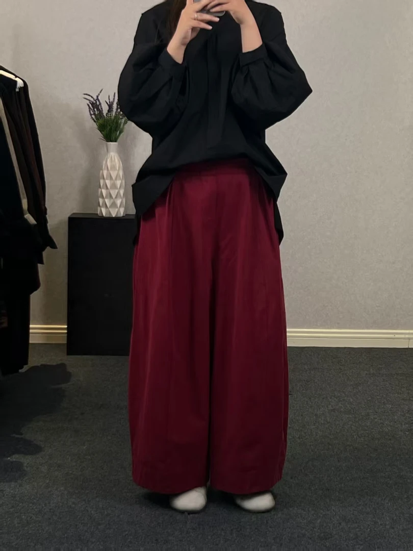 原创复古直筒休闲阔腿裤女2025新款秋季工装裤子时尚宽松大码显瘦
