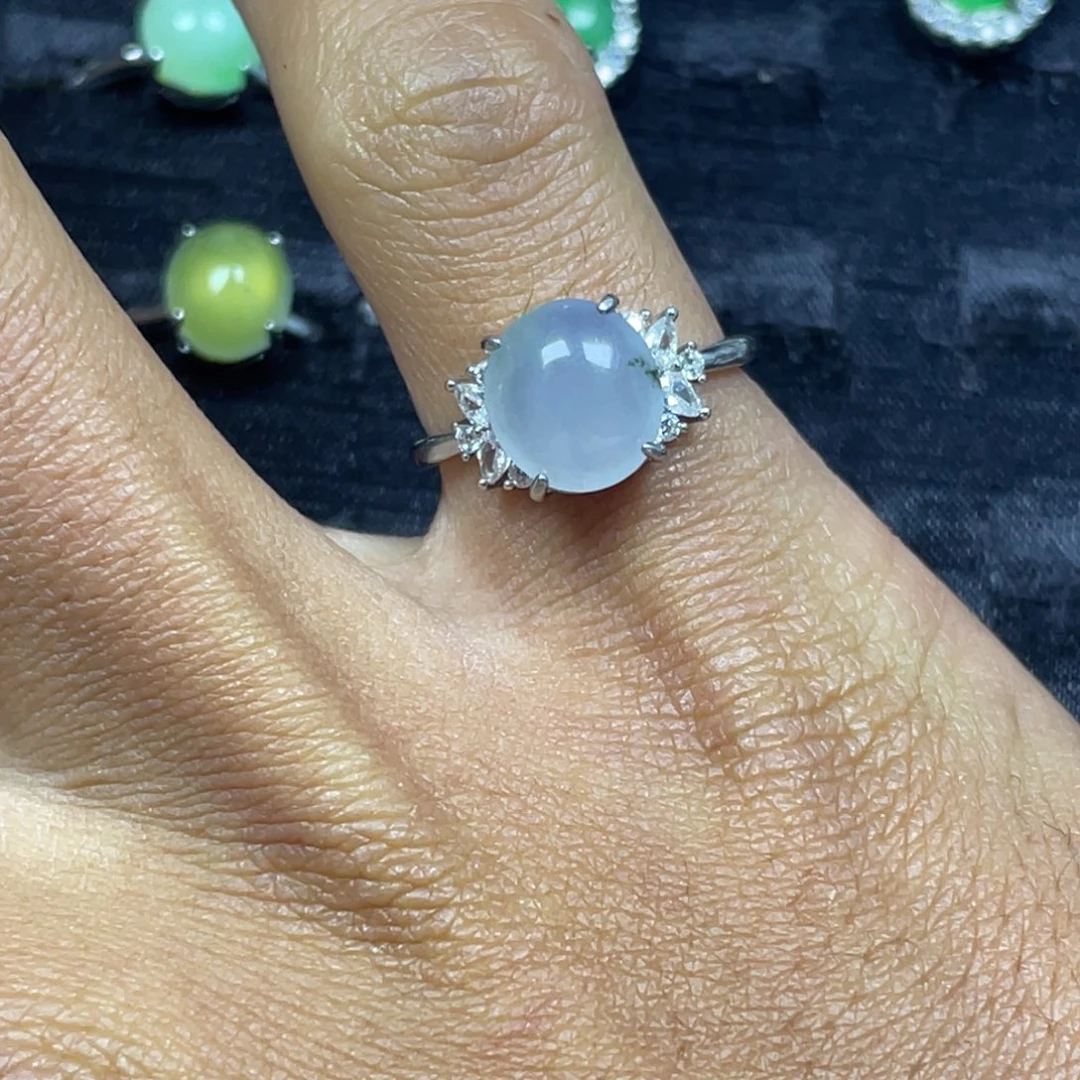 翡翠银S925镶嵌戒指