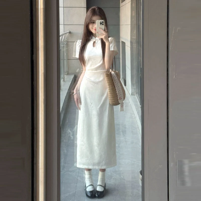 2025夏季新款超好看长款裙子民国风改良旗袍新中式禅意连衣裙子女