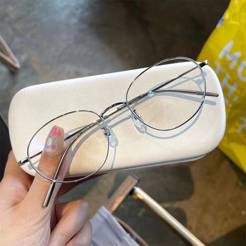 3号超轻钛高质感58161椭圆框复古近视眼镜学生素颜近视镜时尚网红