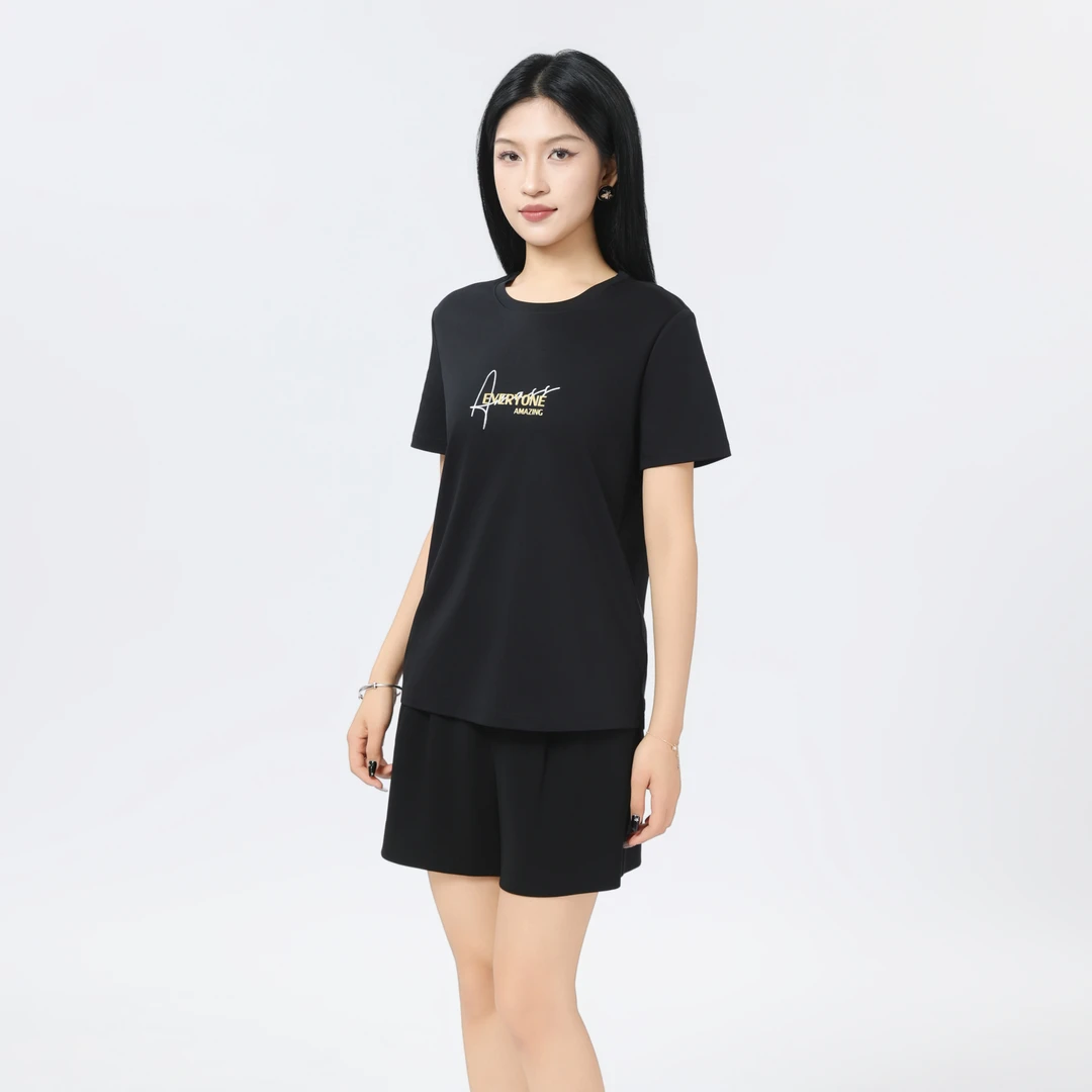 AMASS/阿玛施夏季新款T恤洋气时尚休闲慵懒风字母短袖上衣5300825