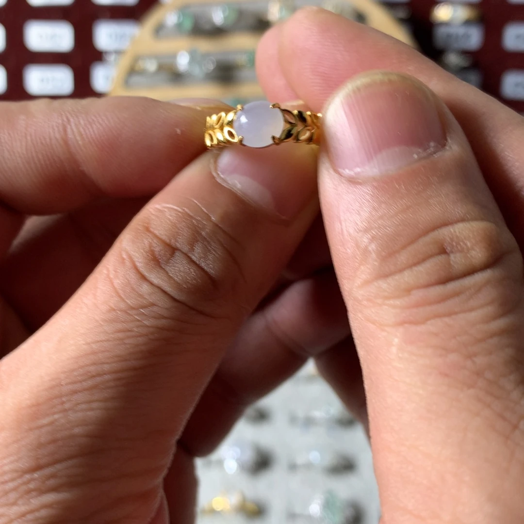 翡翠银S925镶嵌戒指332