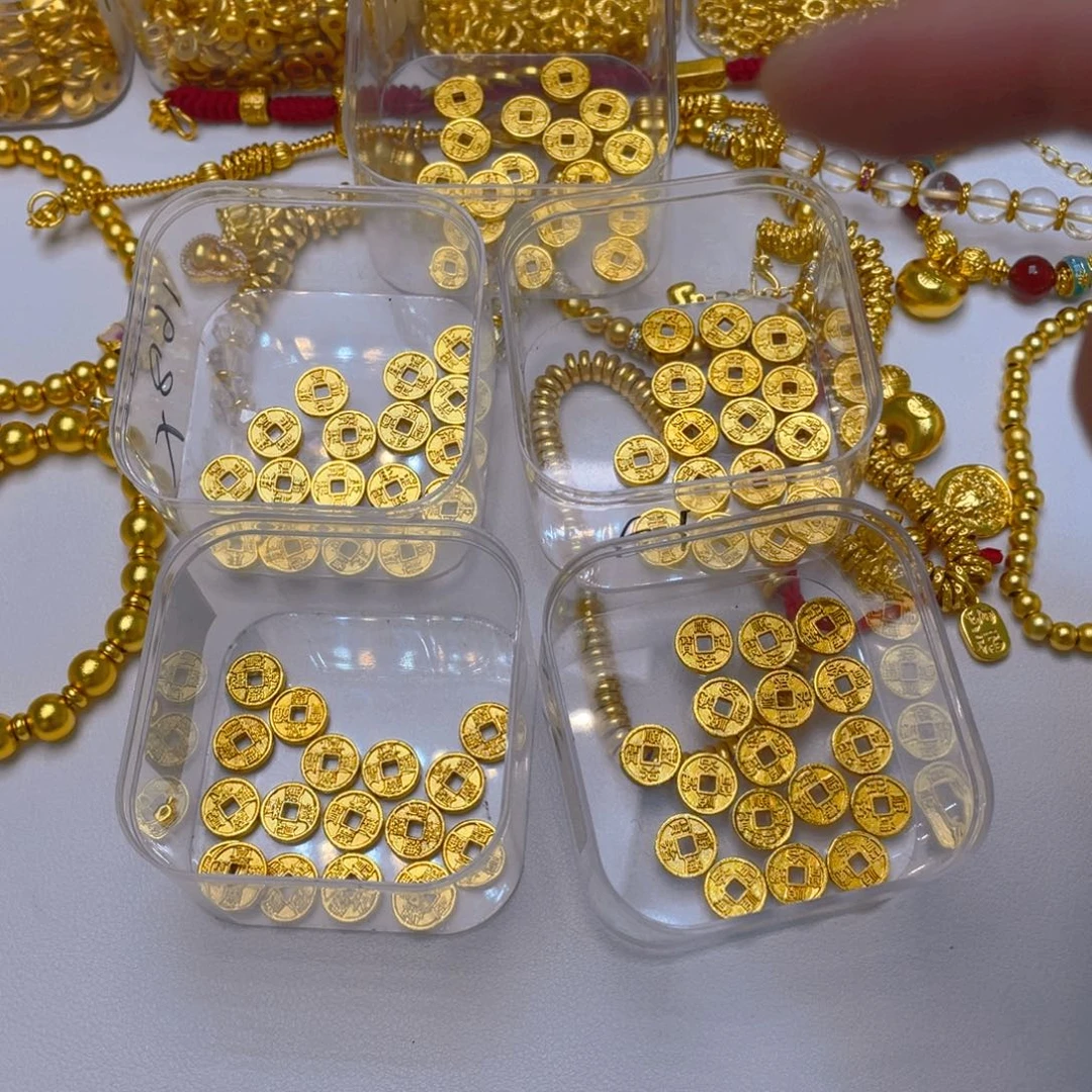 锆石铜合金五帝钱10mm1套