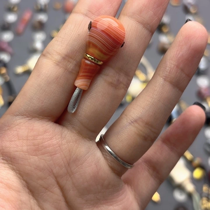 玛瑙/玉髓未镶嵌文玩配饰适配8-11mm的串