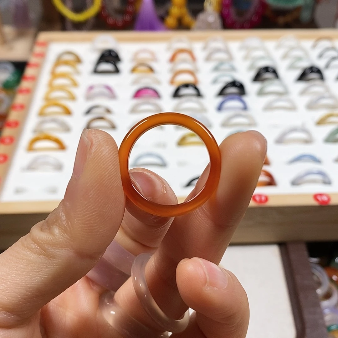 玛瑙/玉髓戒指未镶嵌L****2