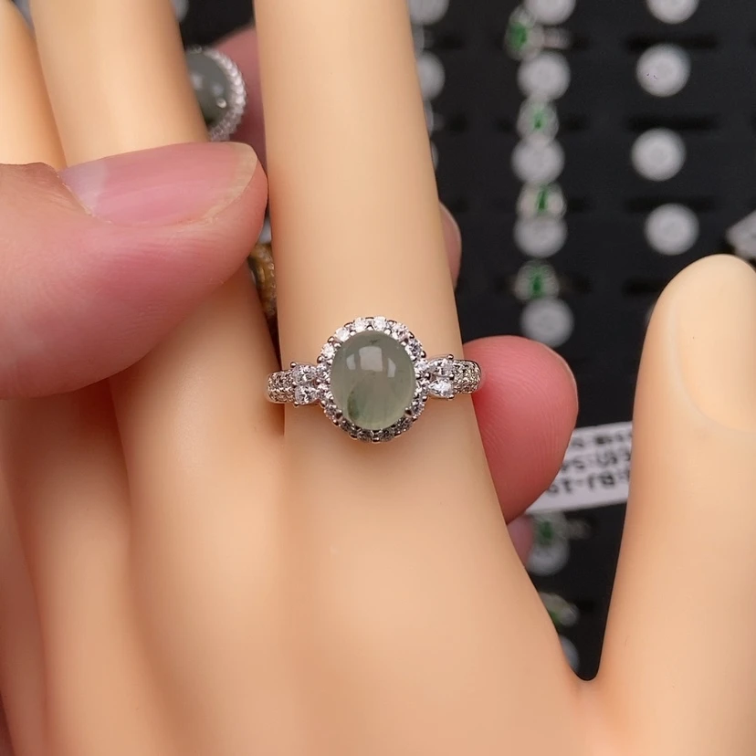 【闪购商品】银S925镶嵌戒指翡翠