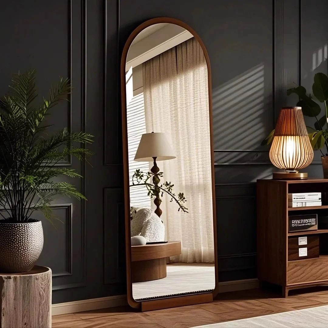 复古镜子全身穿衣镜落地镜高颜值客厅家用女生房间卧室换衣试衣镜