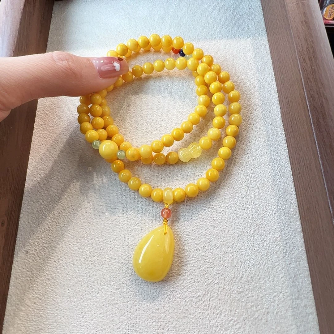 蜜蜡未镶嵌手链蜜蜡5.9mm