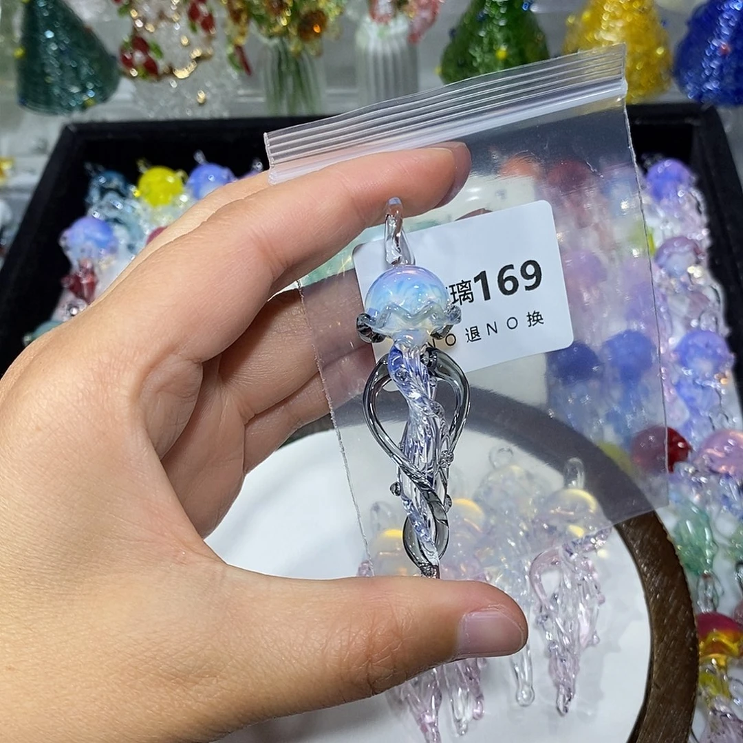 好***啊颈饰玻璃169水母一个