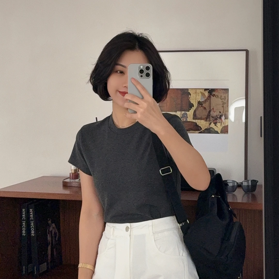 XIYE&W【灰色T】纯色百搭T恤