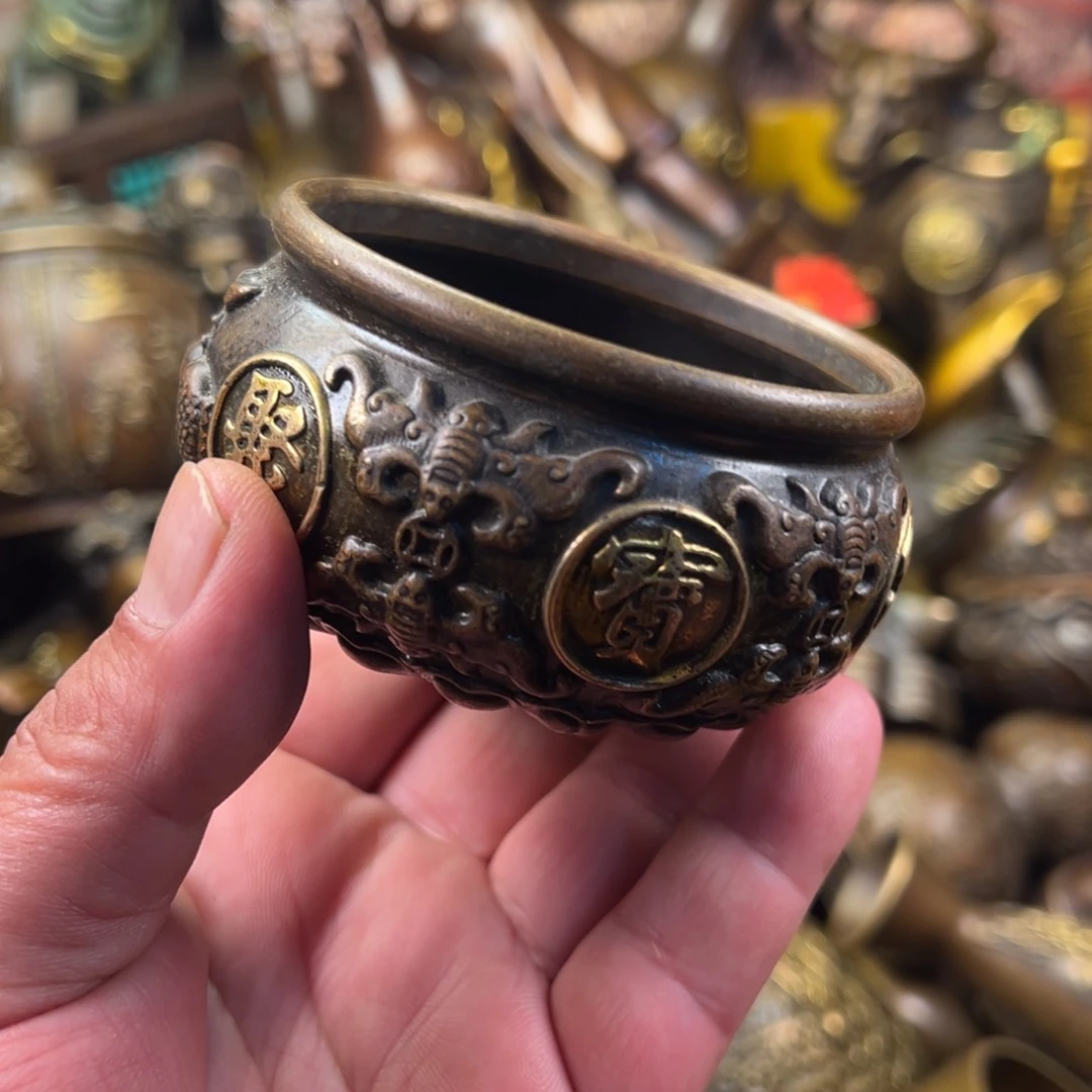 茶壶香炉铜器摆件