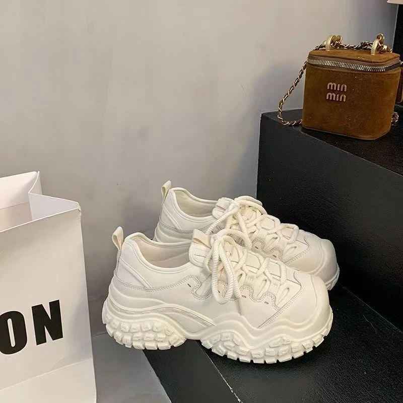 休闲鞋2025新款超火百搭复古流行洋气轻便厚底617