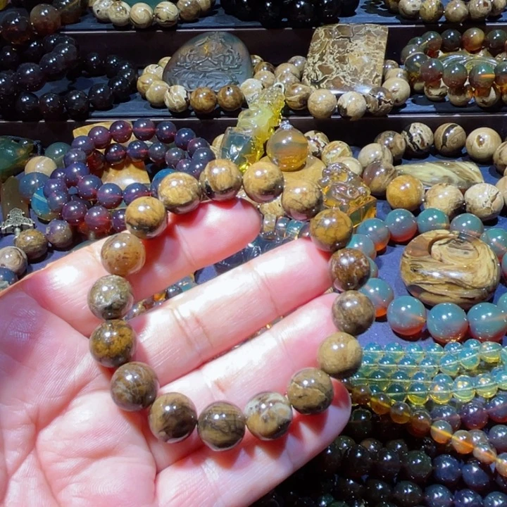 琥珀手链未镶嵌西**仔天然