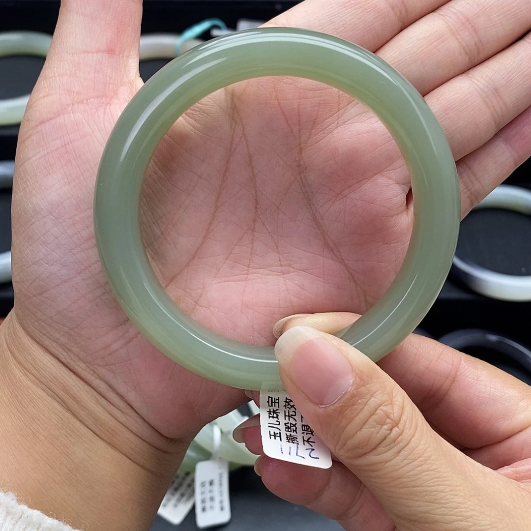 和田玉未镶嵌珠宝奇石和田玉手镯58.59