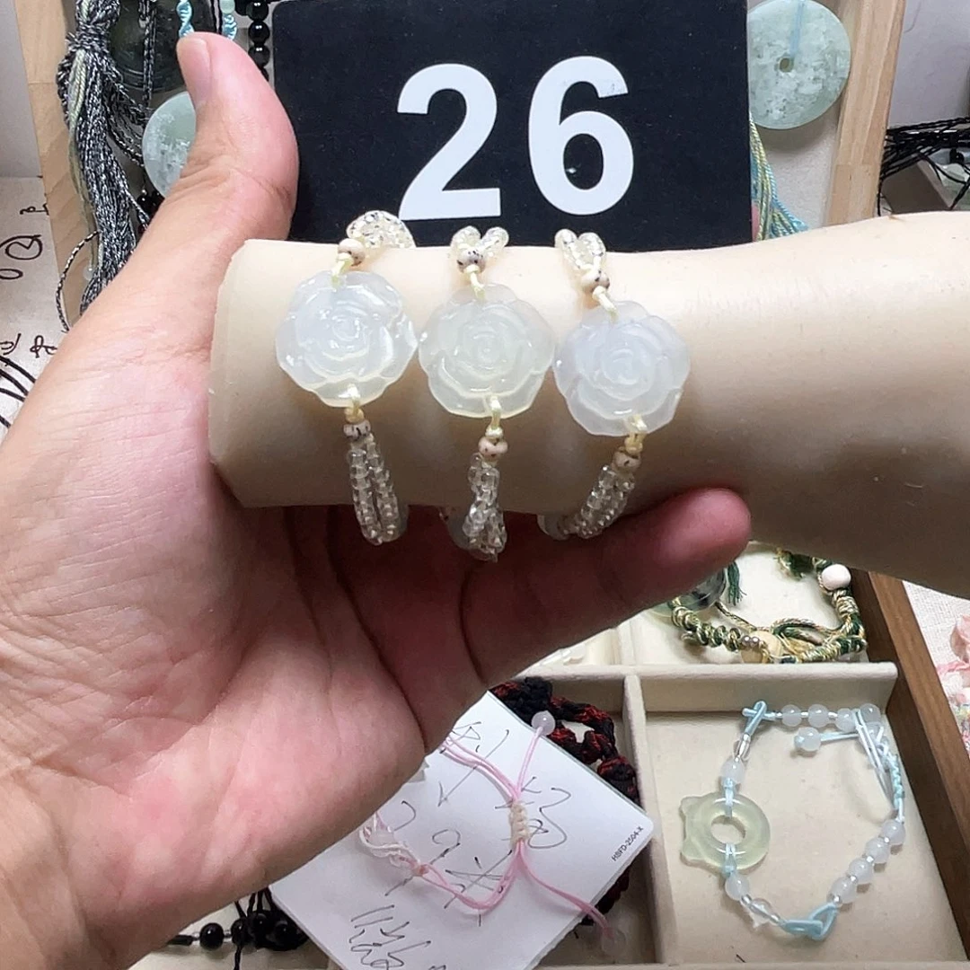 蛇纹石玉合金颈饰