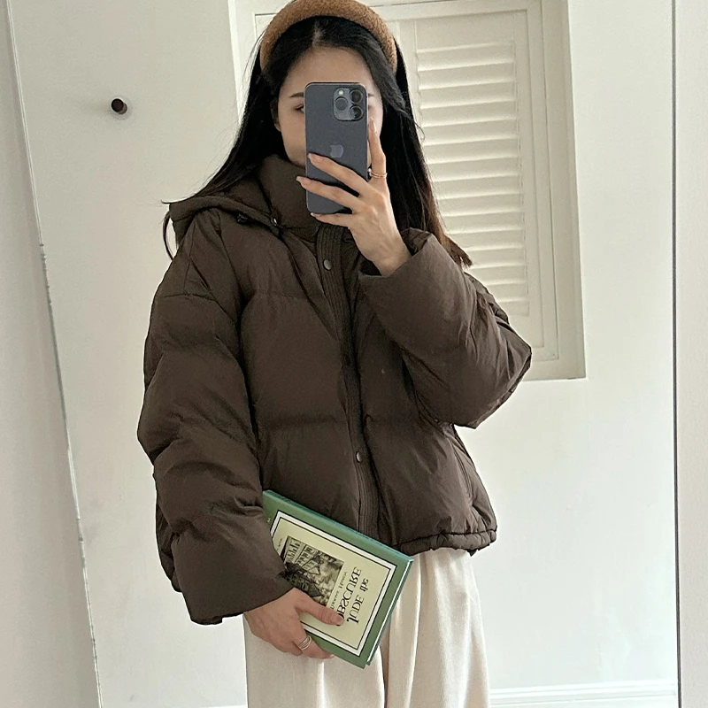 19678#秋冬韩版新款休闲宽松短款羽绒羽绒服ins百搭保暖防寒外套