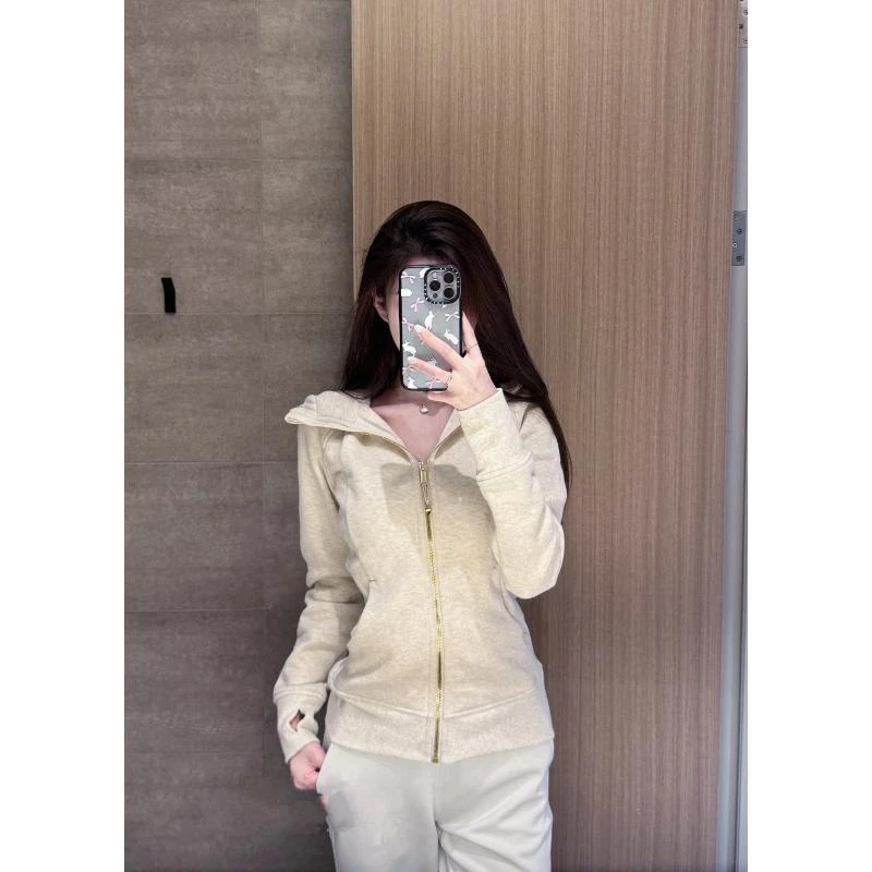 SUB 5系列女秋冬全拉链连帽加绒卫衣外套 修身款
