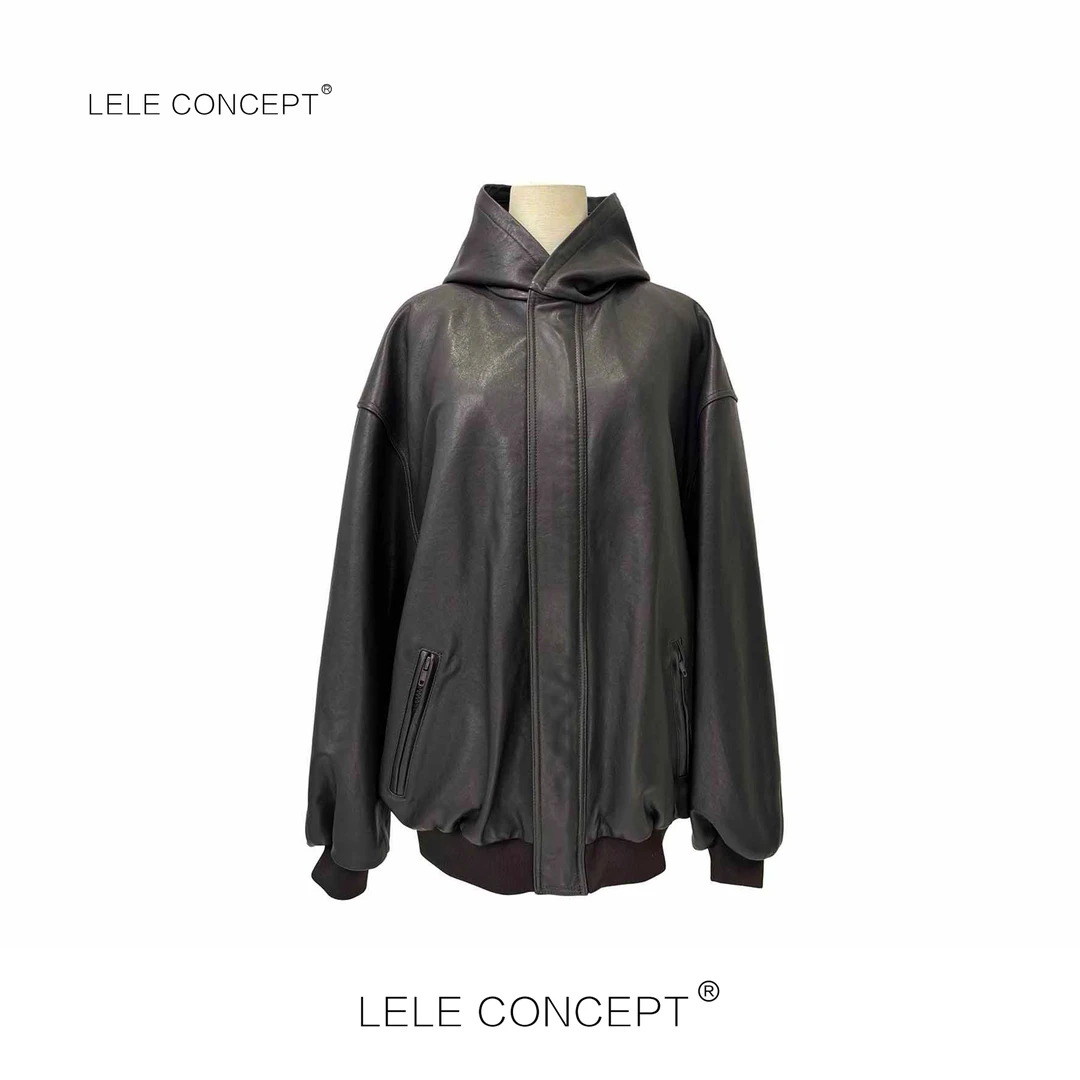 LELE CONCEPT丨「如一」都市时尚休闲风连帽加棉皮衣P0053