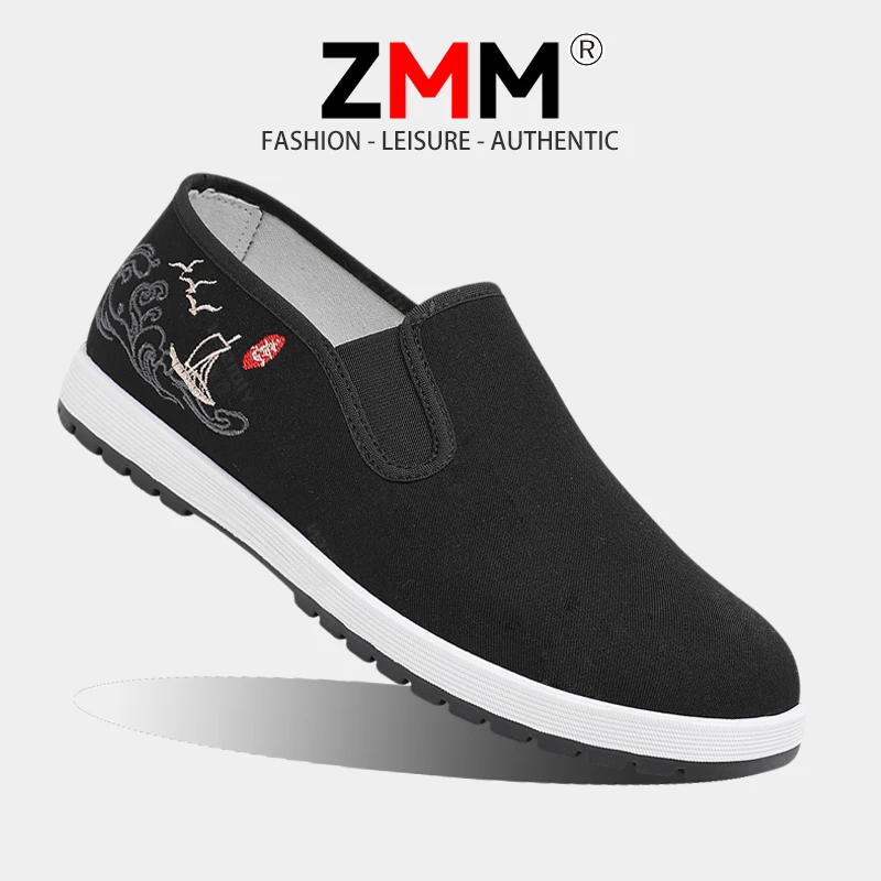 2025年春季新款艾草养脚老北京布鞋防滑软底舒适透气开车休闲男鞋