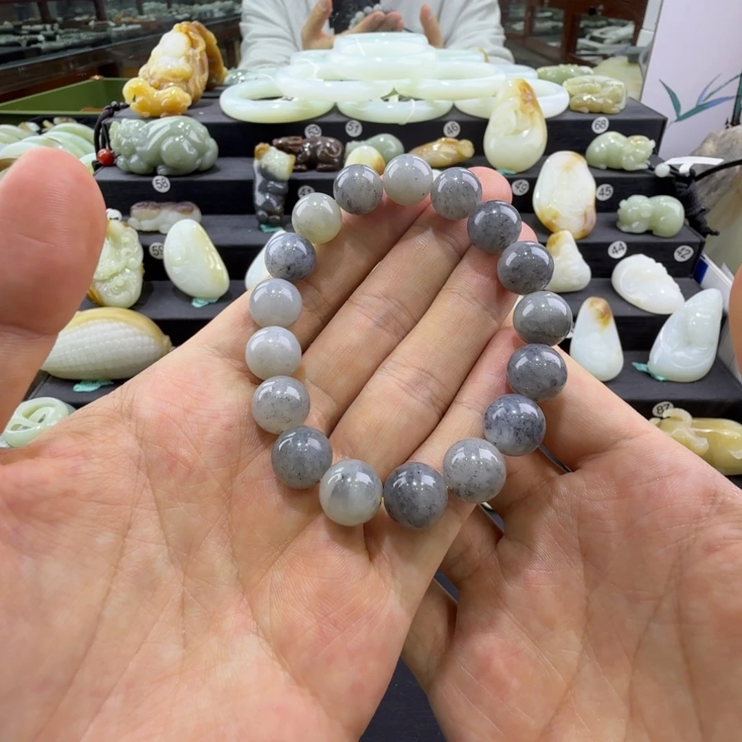 和田玉未镶嵌手串新疆和田玉手串卡12