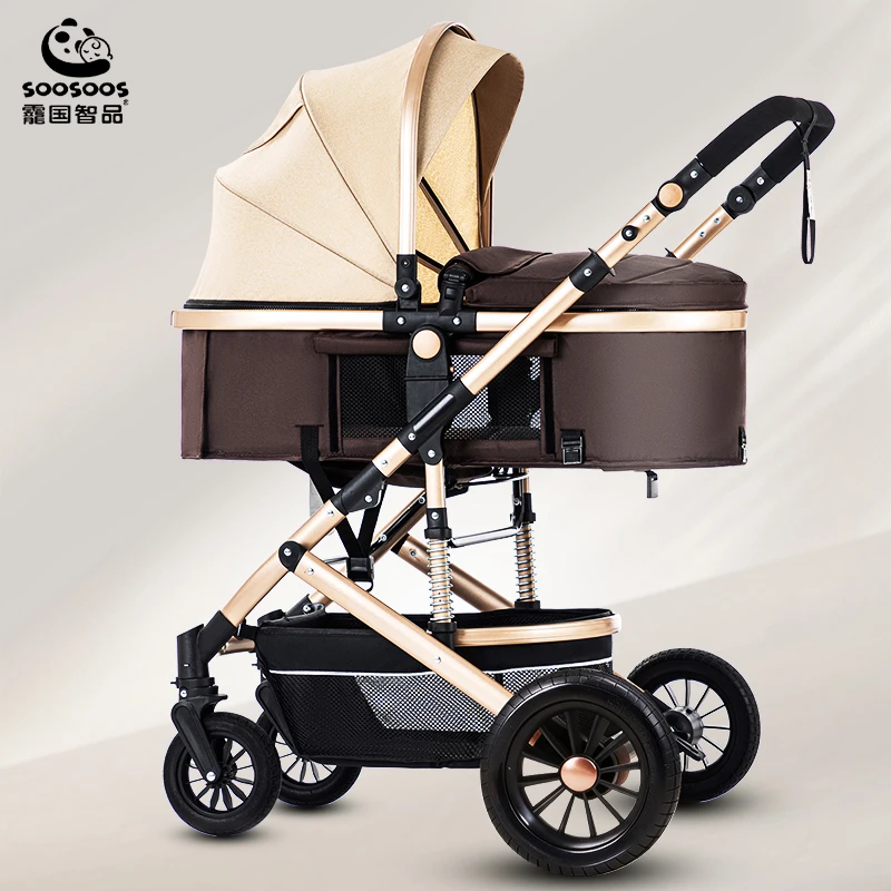 高景观婴儿推车可坐可躺轻便折叠双向婴儿车新生儿避震宝宝手推车