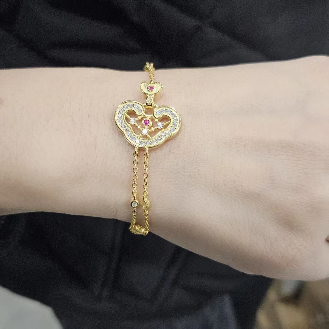 链子925银 【可调节】摩瑟DP【JSSP福启如意手链】HAZC