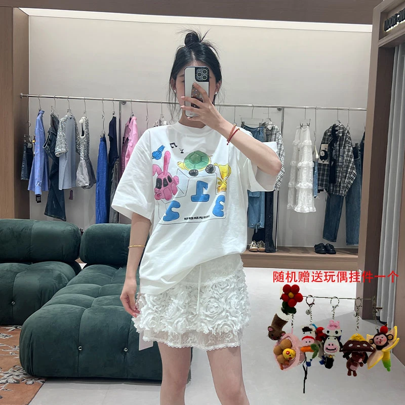 CHEER UP UNIFORM25夏季新品龟兔赛跑短袖T恤