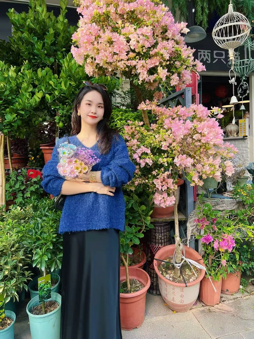 【晓晴的私服2】秋季新款蓝色棕色百搭宽松毛衣