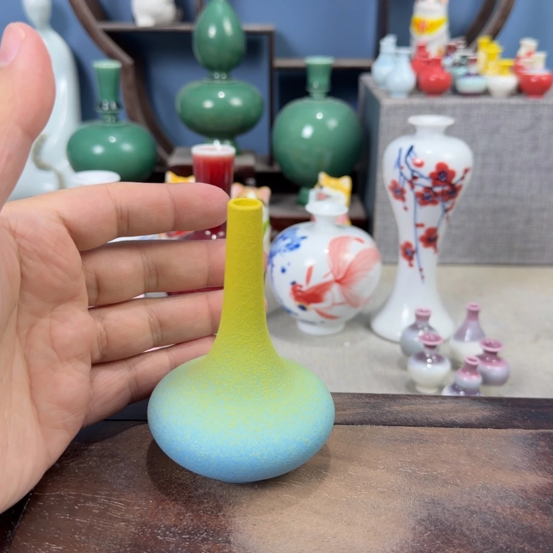 陶瓷手工小花器摆件