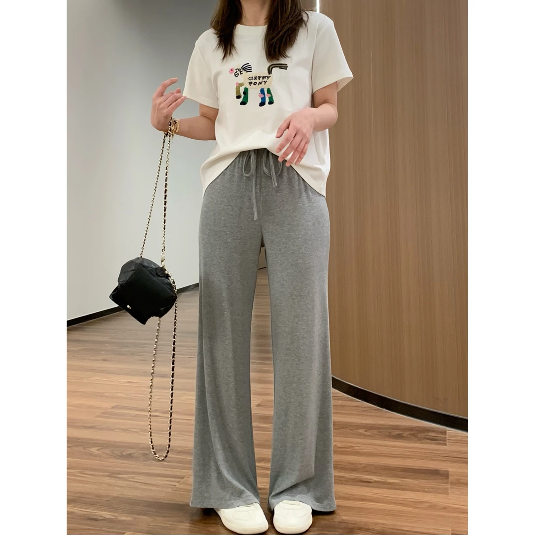 YO定制150小个子休闲百搭软糯糯面膜裤夏季垂感显高直筒休闲裤