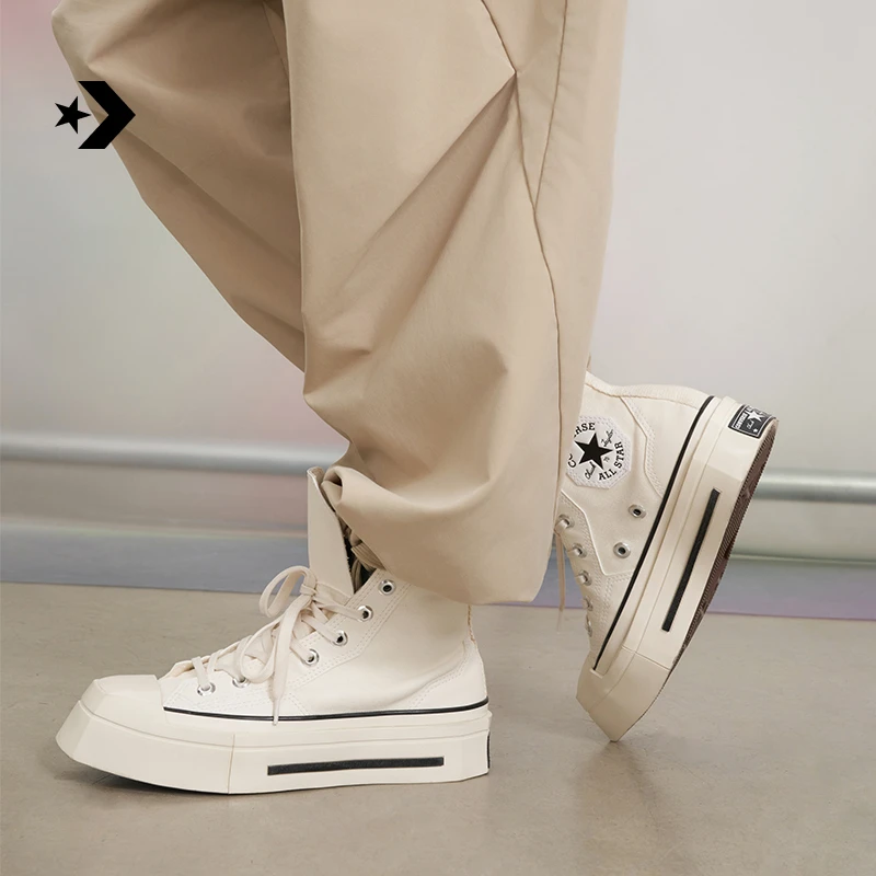 【几何CHUCK 70】匡威男女拼接感高帮厚底鞋CONVERSE A06436C