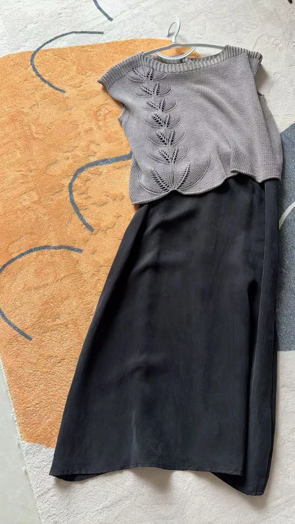 九色鹿 美心编织 铜氨丝细带吊带长裙