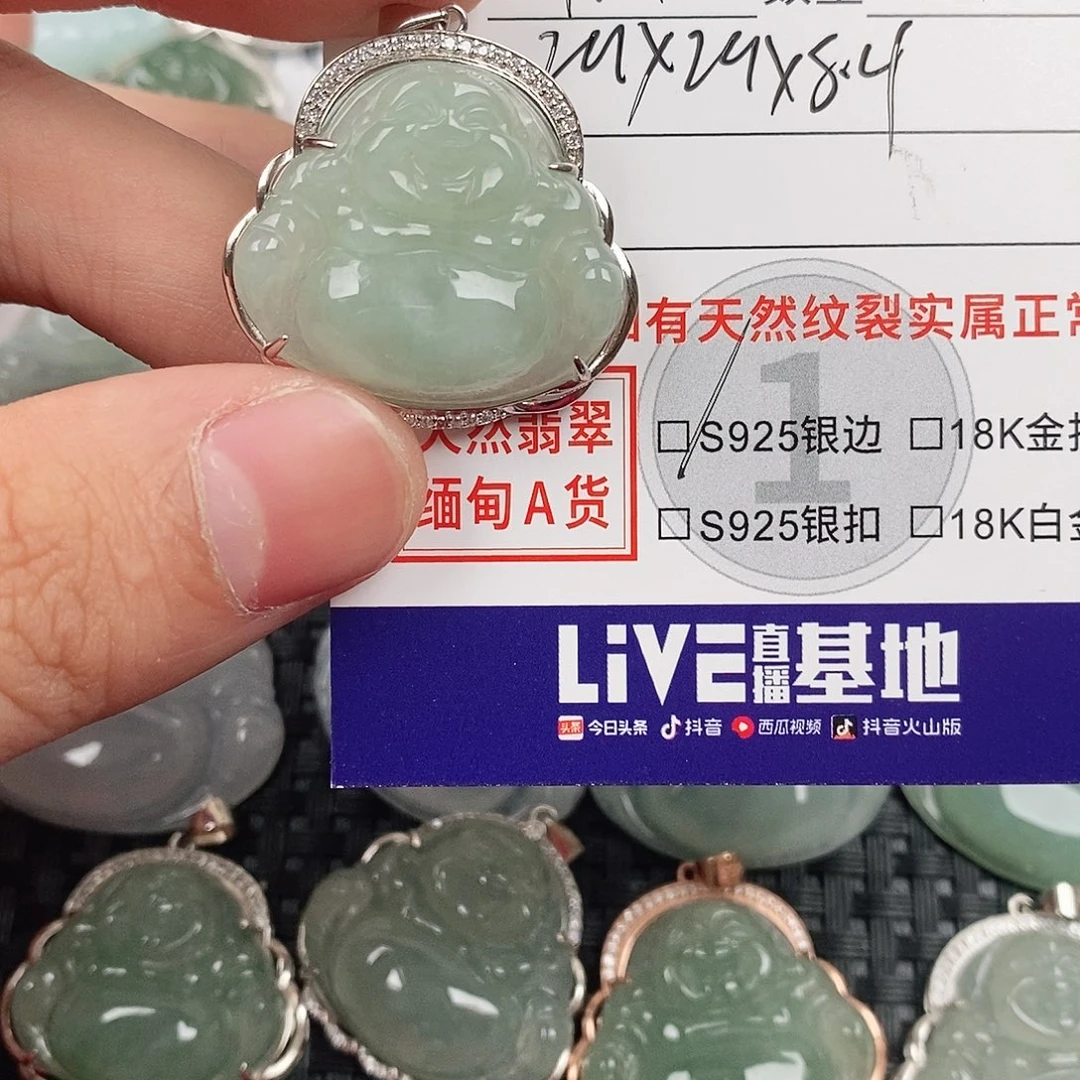 翡翠银S925镶嵌颈饰