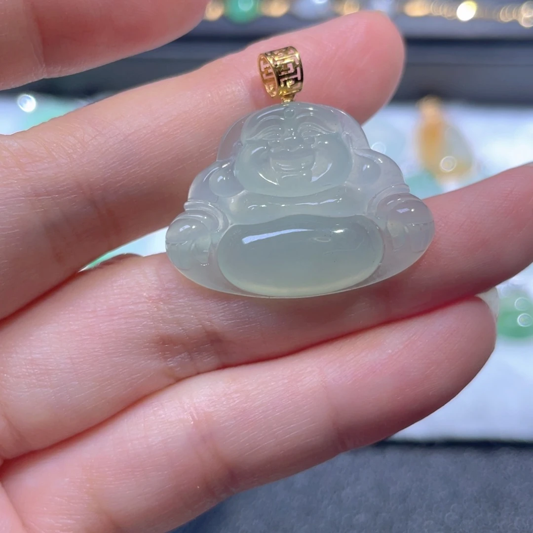 翡翠18K金镶嵌颈饰翡翠