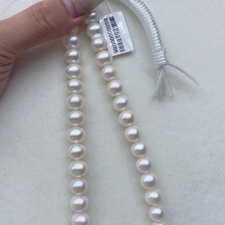 淡水珍珠未镶嵌颈饰卡10极光炫彩高品