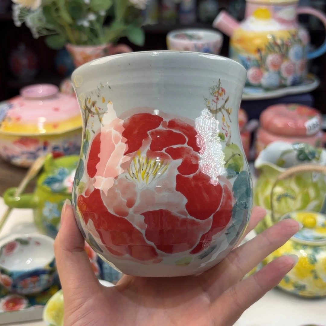 瓷片?**?景德镇手绘高温釉下彩陶瓷茶具