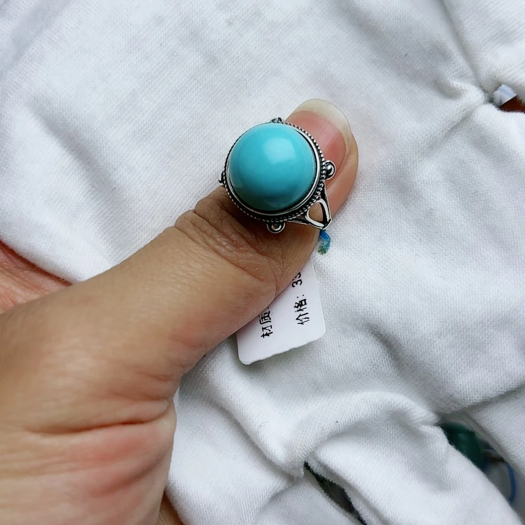 绿松石珠宝奇石未镶嵌圆*