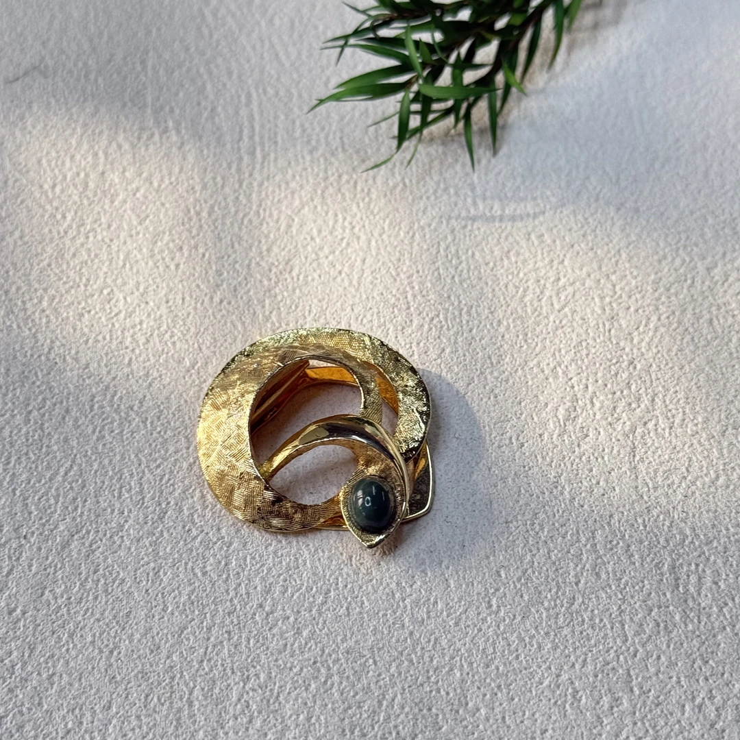 铜合金胸针 【六六中古】孤品复古丝巾扣te0639