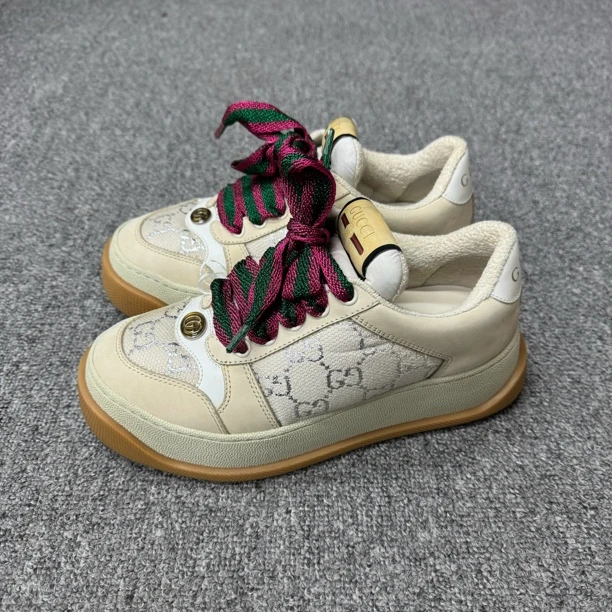95新 GUCCI/古驰 98新/古驰/36.5码/银丝胖丁鞋/BF01046