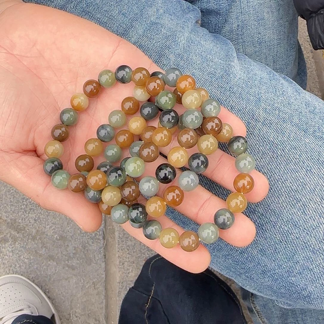 和田玉未镶嵌手串楼兰三色手串多样性发货拍一发一