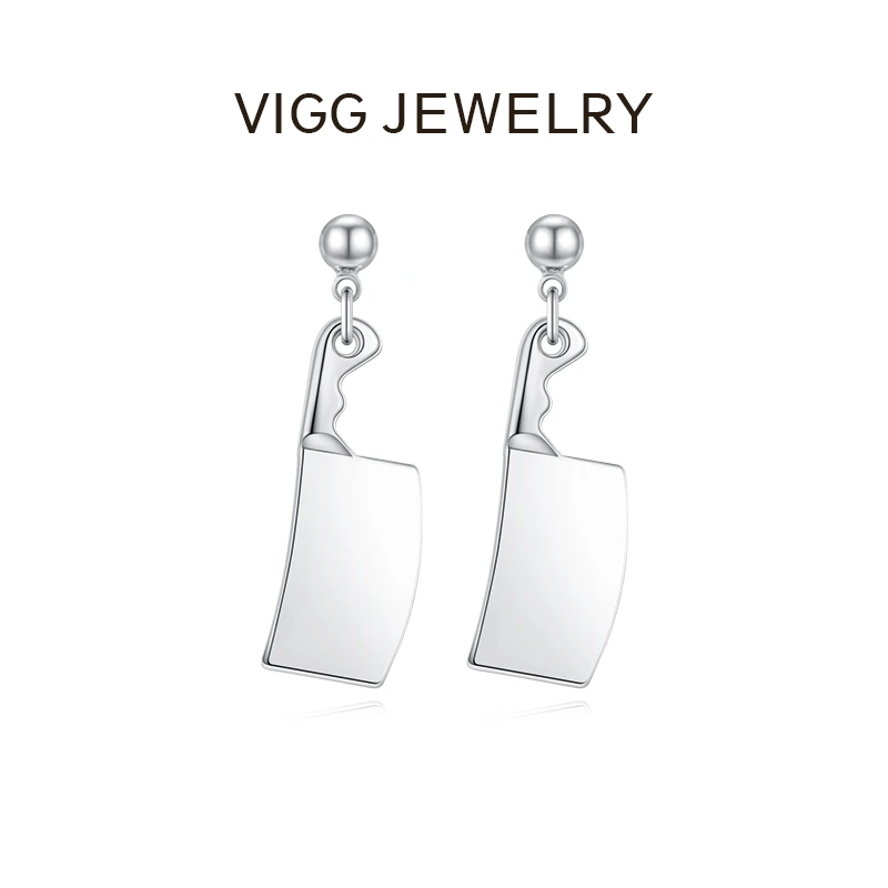 VIGG 铜合金耳饰 刀峰耳钉 小众简约个性