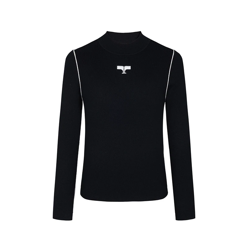 【直播专享】商场同款春秋新品时尚百搭竖条针织衫NDY1A41004