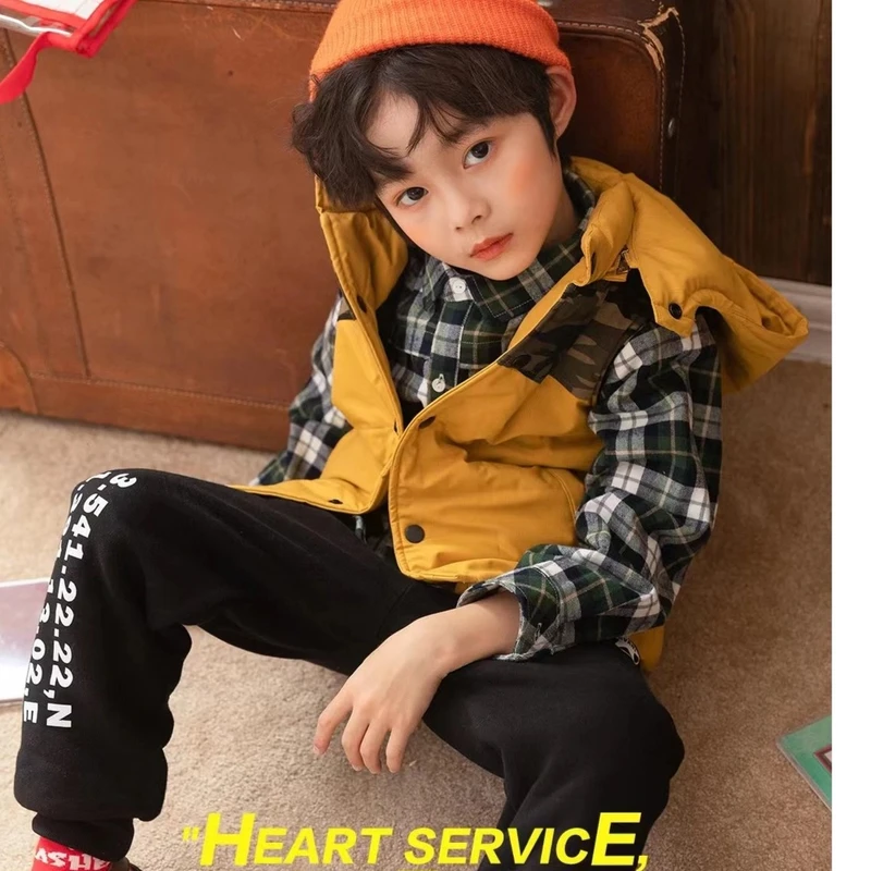 【优子壹家】冬季儿童梭织连帽轻薄羽绒服校服神器（里外包边款）666