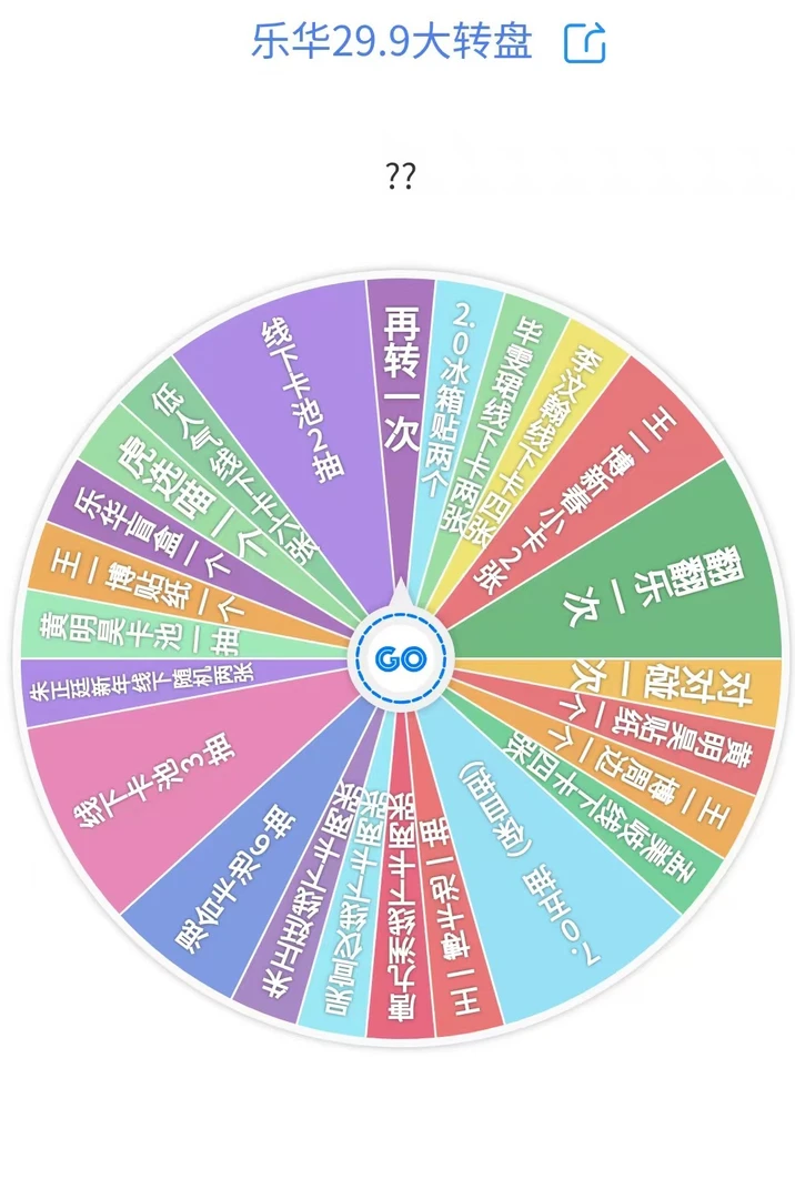 【大转盘】乐华29.9周边大转盘
