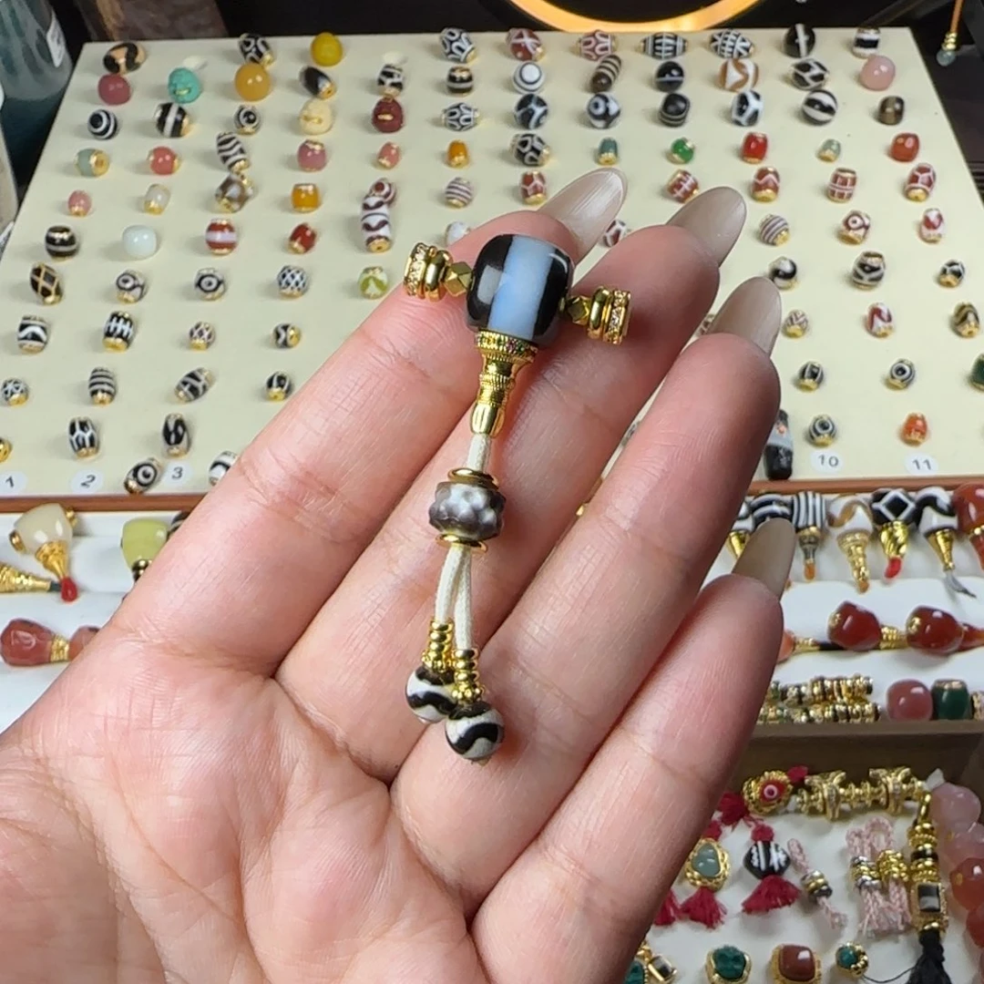 ****你玛瑙/玉髓未镶嵌单珠配饰顶珠设计搭配